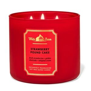 NWT🍒🍰 Brand New Strawberry Pound Cake 3 Wick Candle